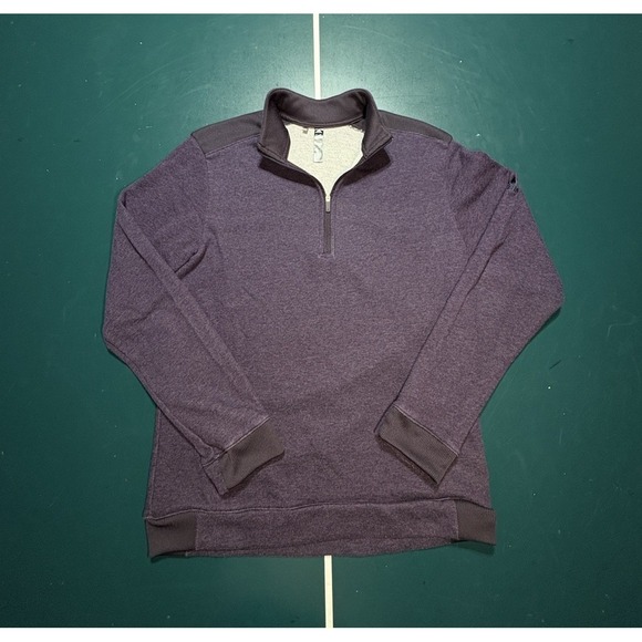 Adidas Quarter Zip Pullover Sweatshirt Men's Size‎ Small Purple Golf Fleece - Picture 1 of 12